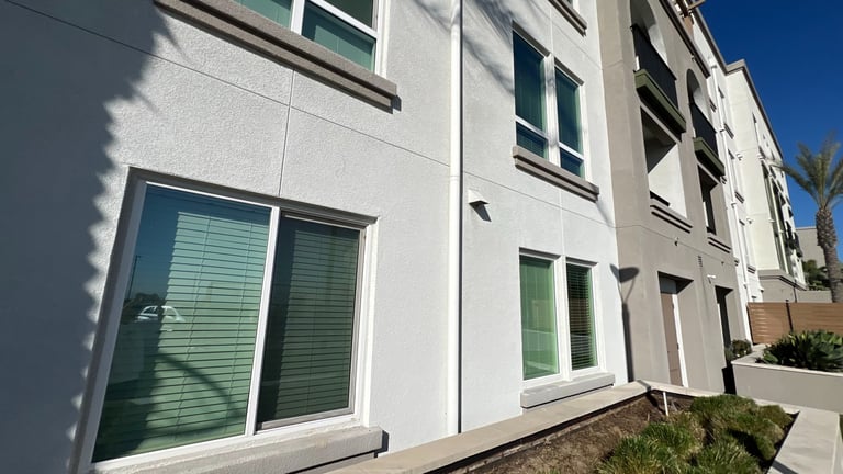 luxury apartment stucco walls