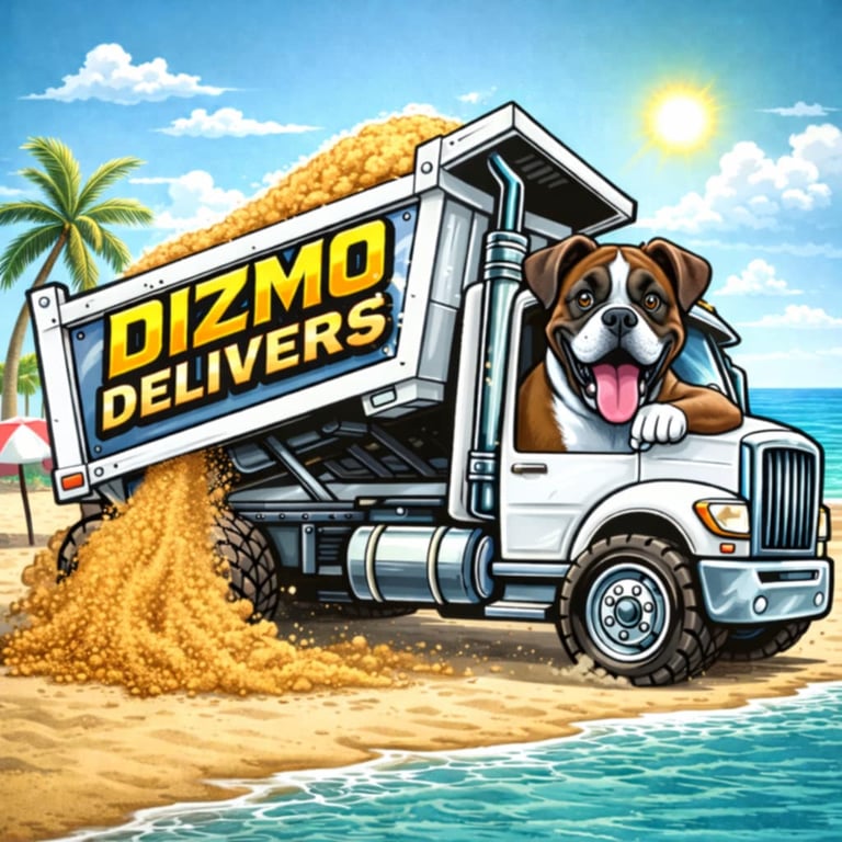 dump truck service logo