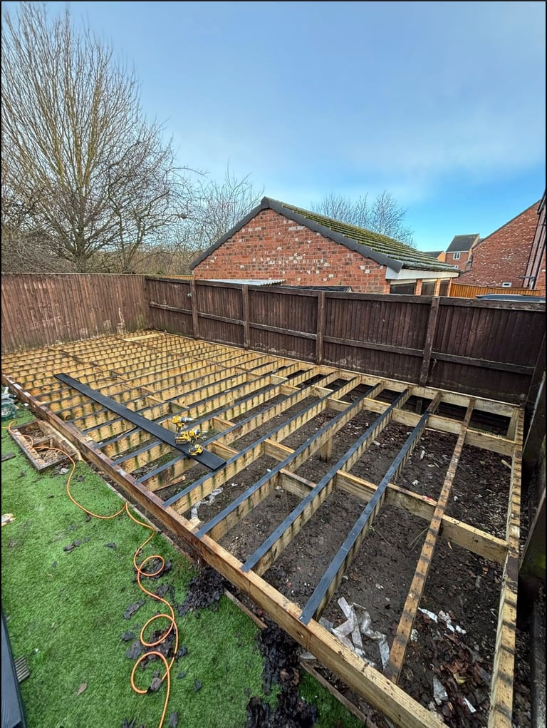 West Yorkshire decking before