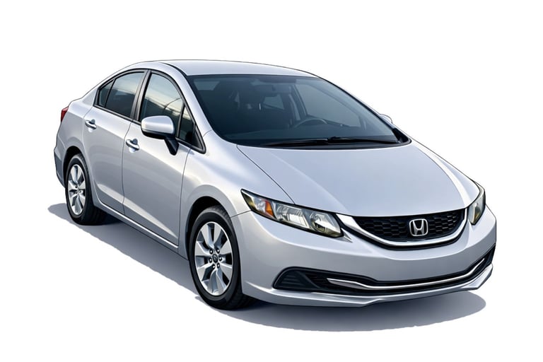 2015 Honda Civic weekly and monthly rental car for gig drivers in Tucson Arizona