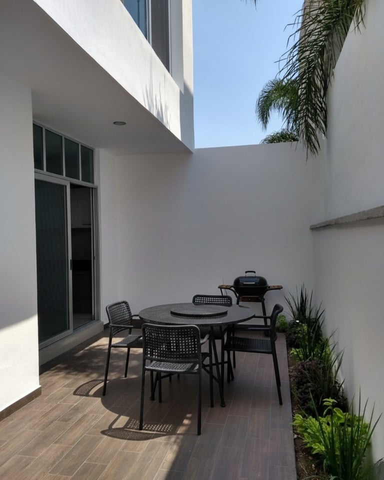 Mesa de exterior de granito