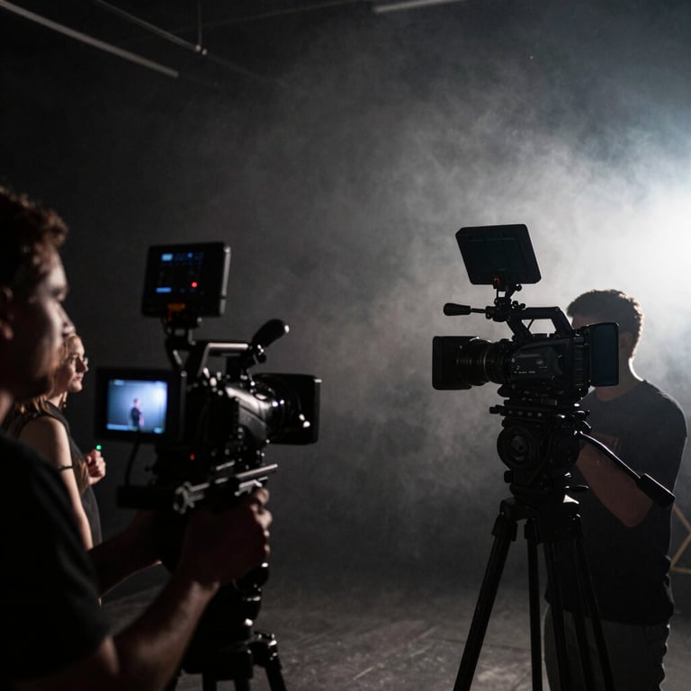 blue and red square logo