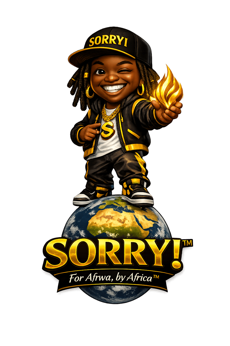 Clothing Brand SORRY!™ – For Africa, by Africa™ logo