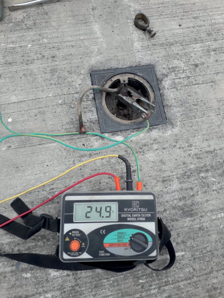 ensayo de continuidad de masas instalacion electrica industrial argentina 