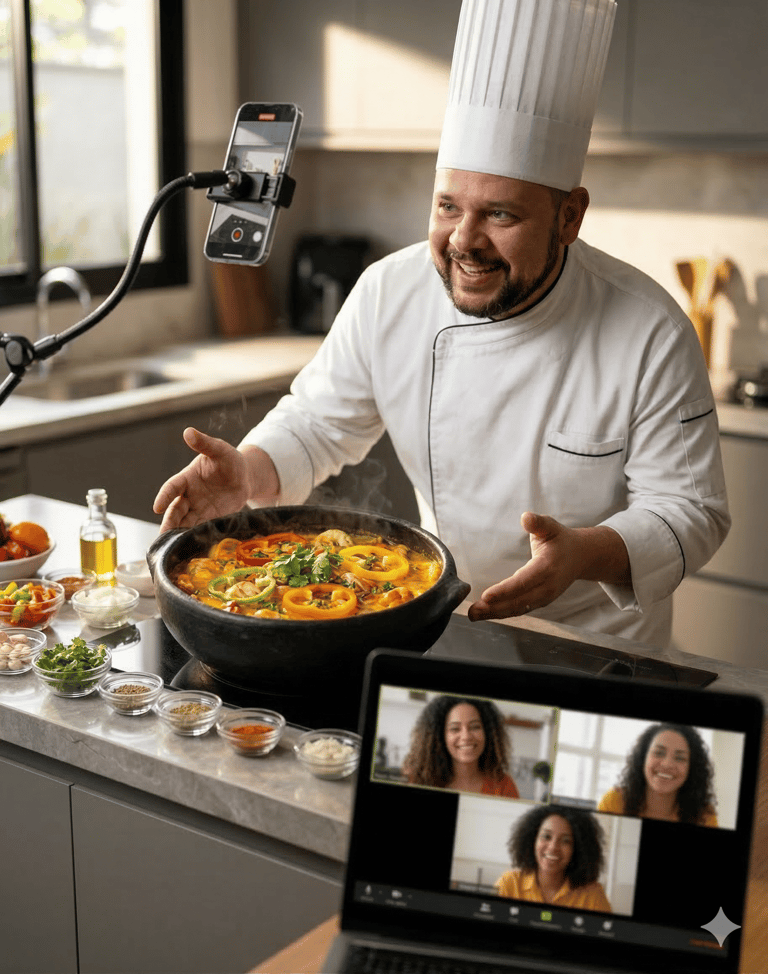 chefThomazini during online classes