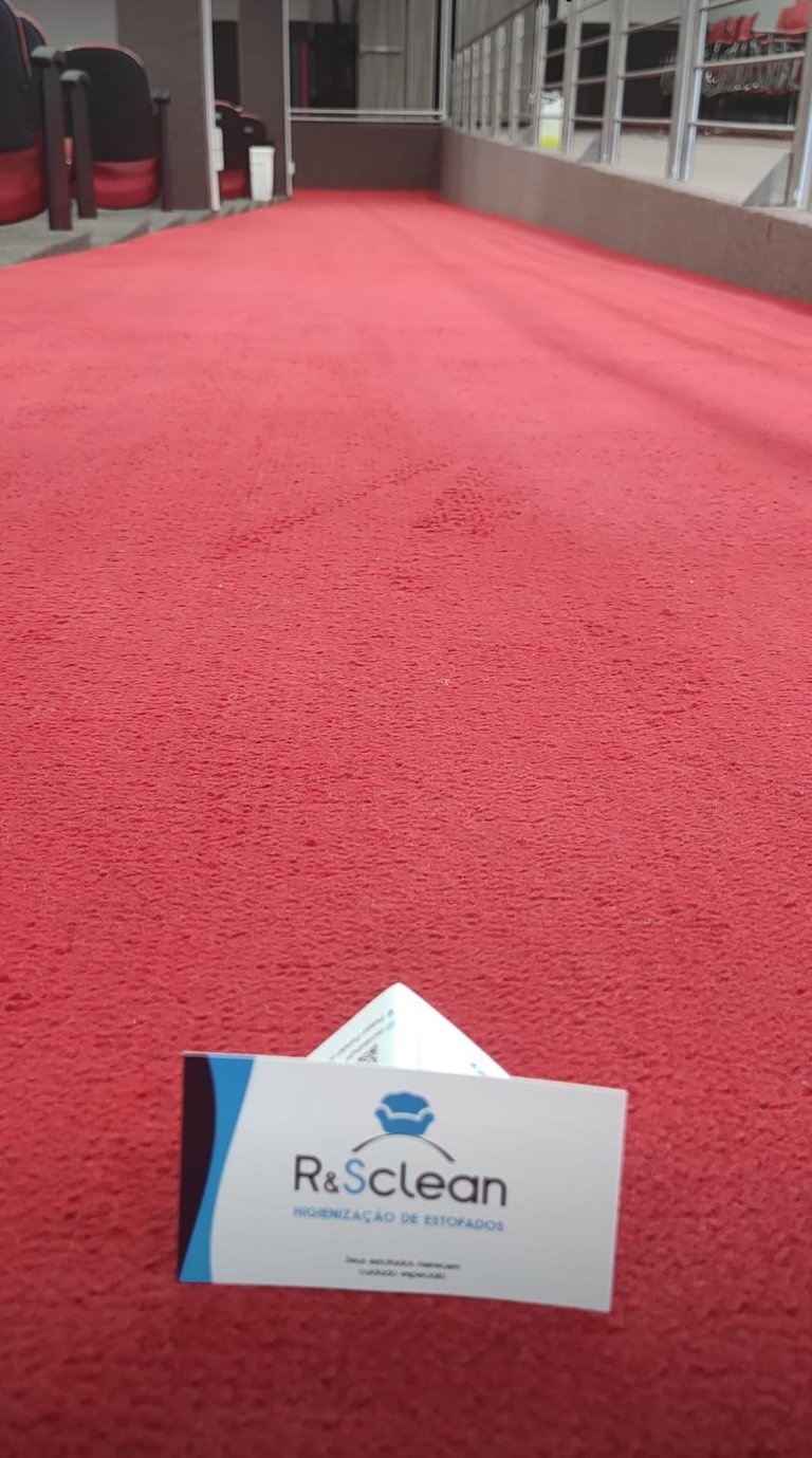 é um corredor mostrando um carpete.