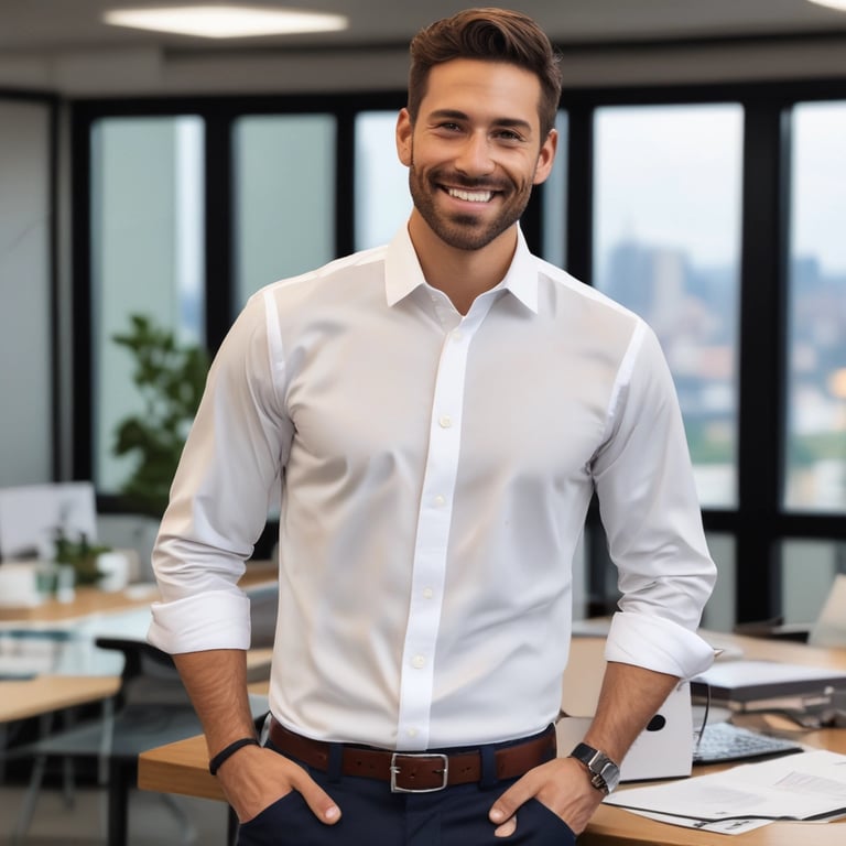 Man with glasses and long hair smiling