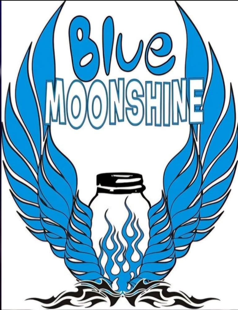 Mike Combs and BlueMoonShine logo