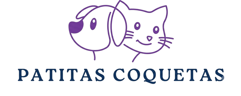 logo patitas coquetas violeta azul marino