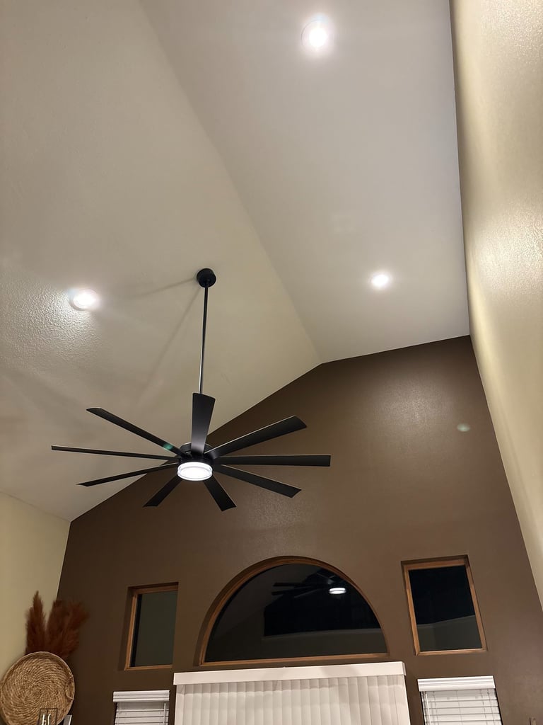 Ceiling fan and light installation services