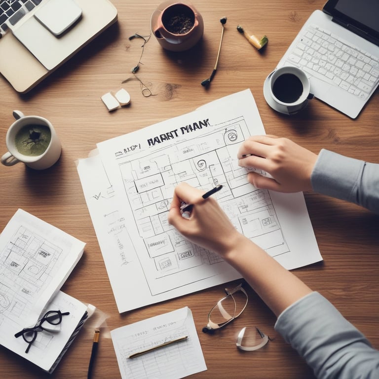 Close-up of hands typing on a sleek keyboard with a background of soft yellow and turquoise accents, evoking a minimalist tech environment.