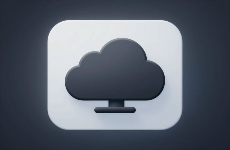 An abstract 3D icon of a cloud connected to a desktop computer, representing Microsoft 365 and Azure endpoint support. Sleek, minimal dark technical style.