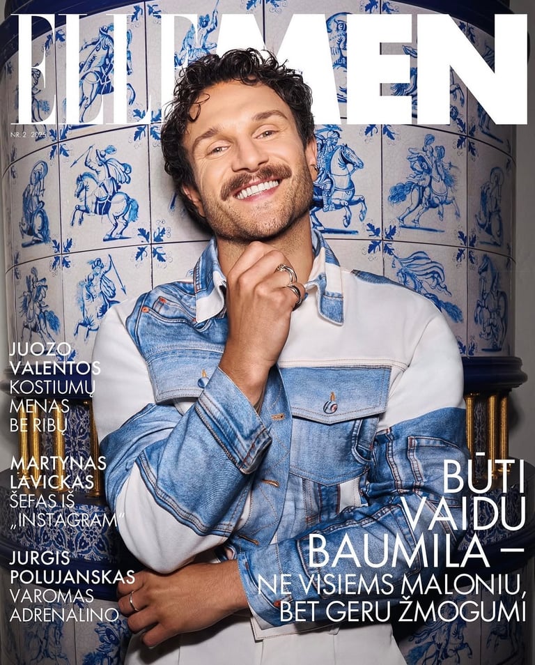Styling @vaidasbaumila for @ellelithuania Men issue Cover  Photography: @mikitastudio @nikas.tere Makeup: Julita Brazis