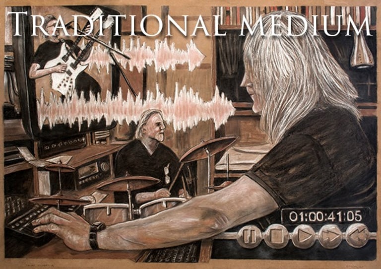 illustration of music recording