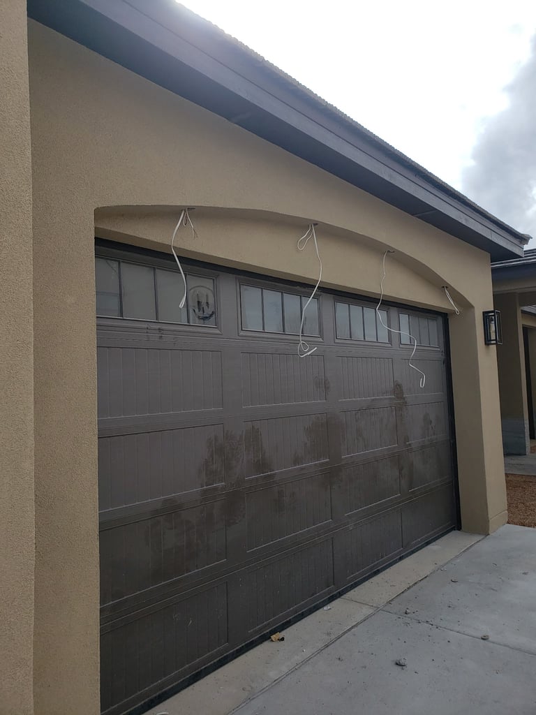 Garage Entry Lighting Being Installed