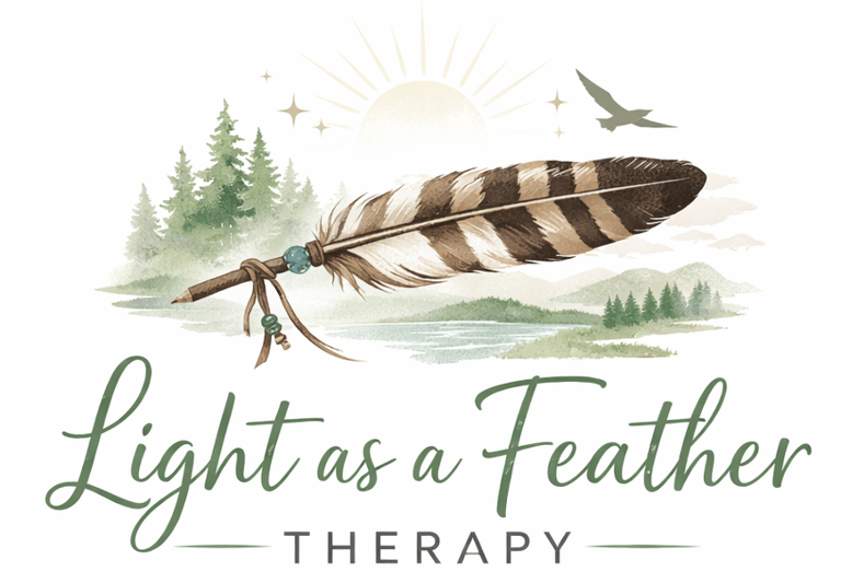 Light as a Feather Therapy logo
