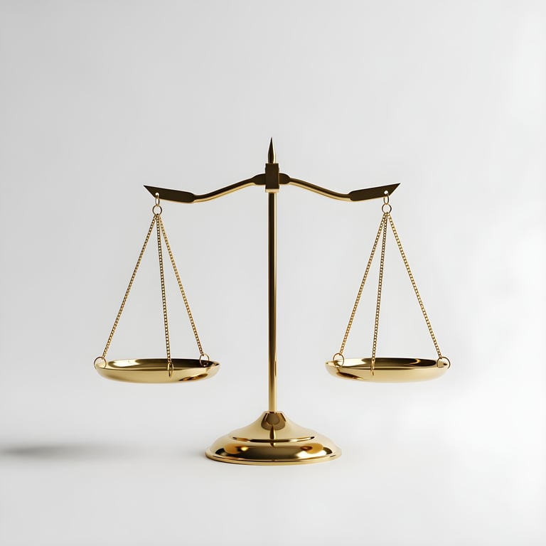 a balanced scale, suggesting harmony and balance