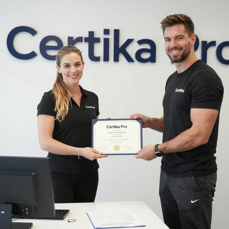 A proud professional holding a SEP certification with a smile.