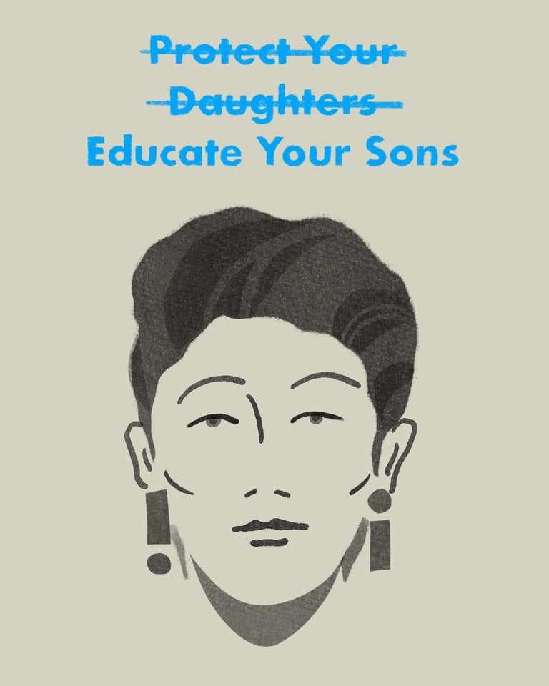 Educate your sons. Buryat femart. Seseg-Illustration