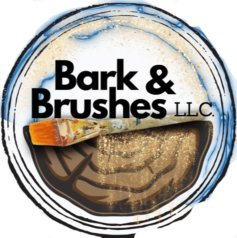 Bark&Brushes Live Edge and Epoxy Furniture logo