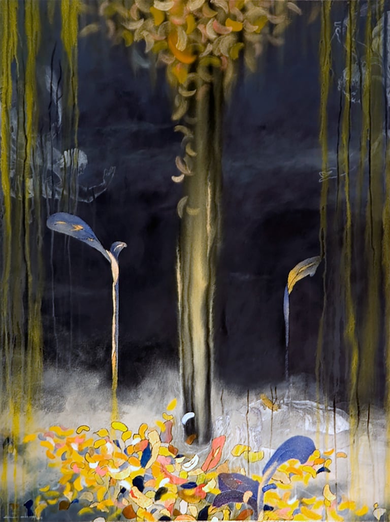 All my Illusions-2001-48"x 36" Acrylic on Canvas. Private Collection