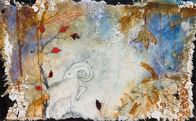 No Shooting Zone-2006- 12"x 20" Acrylic, Plaster on Wood. Private Collection