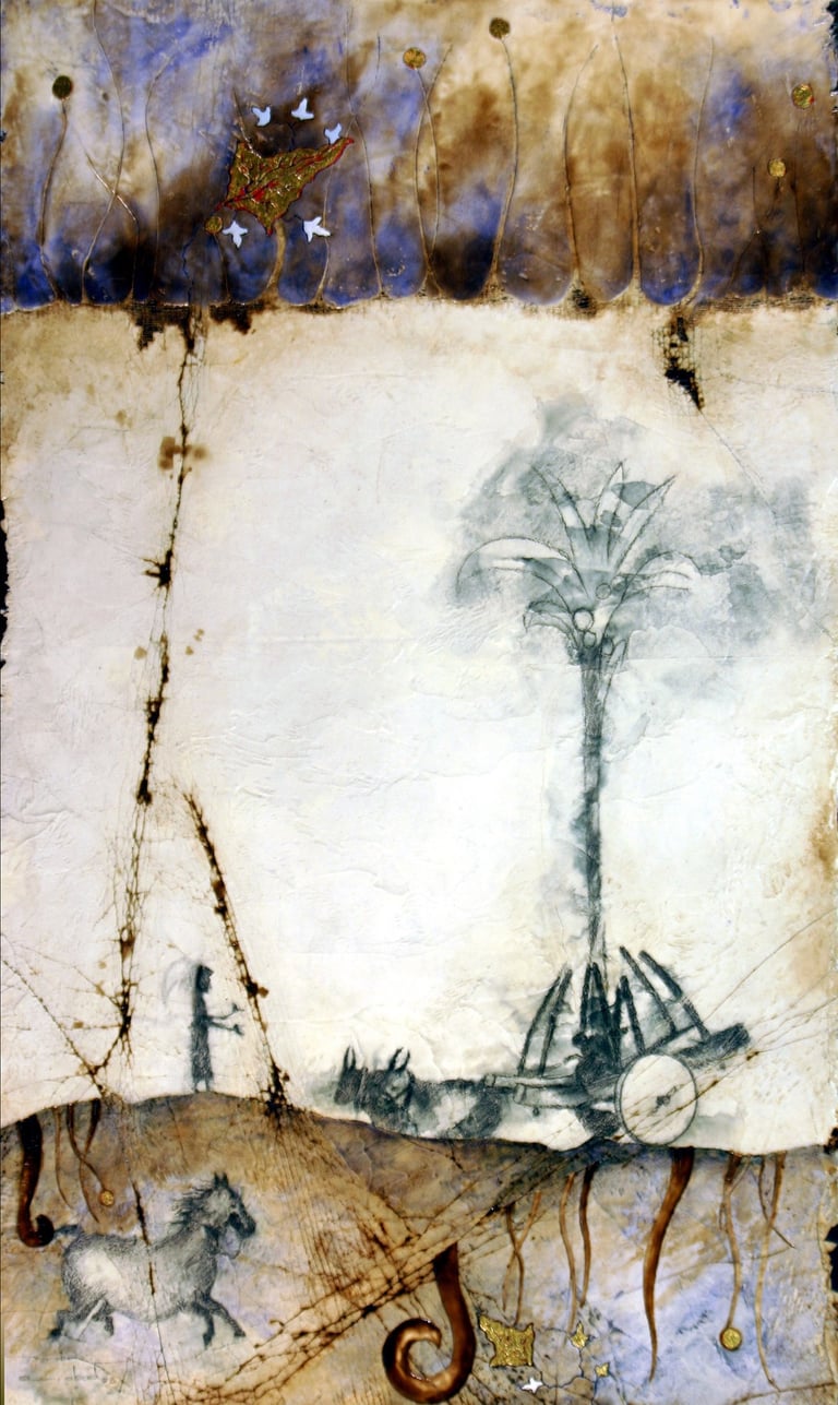 The Prophet-2003- 24"x 18" Acrylic, Plaster on Canvas. Private Collection