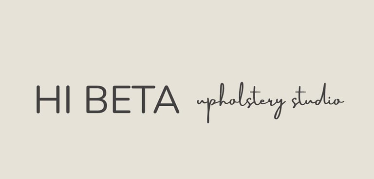 HI BETA upholstery studio logo
