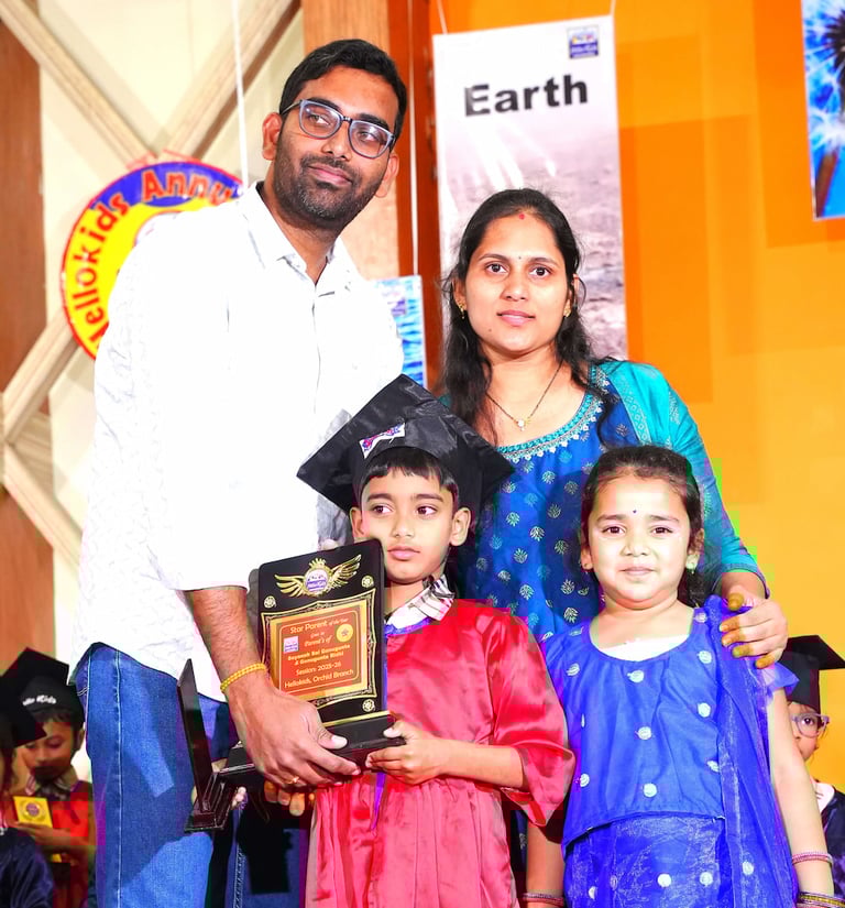 Star Parent Award 2025 Gonugunta family recognized at HelloKids Kondapur Hyderabad