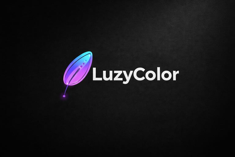 Luzycolor merchandising logo
