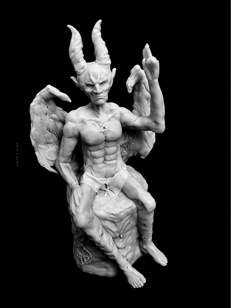 Original dark figurative sculpture Entity II Ascendant for sale.