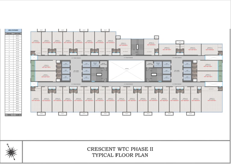 FLOOR PLAN CRESCENT WTC MIRA ROAD EAST PHASE 2, CRESCENT WESTERN TRADE CENTER MIRA ROAD EAST PHASE 2