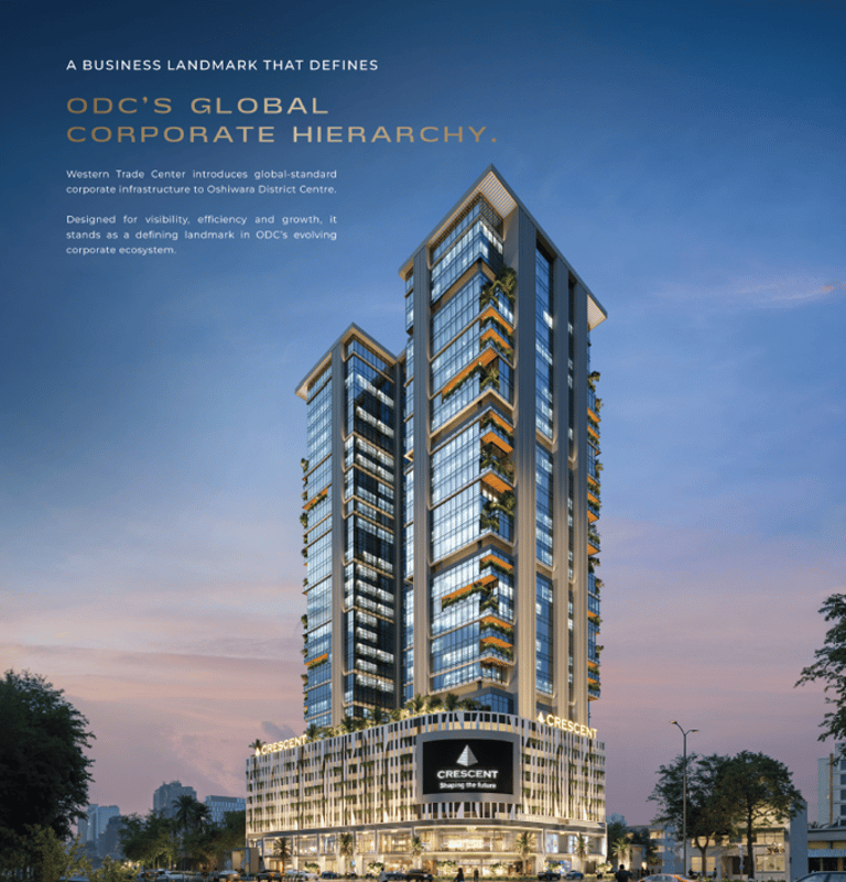 CRESCENT WTC JOGESHWARI WEST, CRESCENT WTC OSHIWARA JOGESHWARI WEST, CRESCENT, COMMERCIAL PROJECT, OSHIWARA, SV ROAD