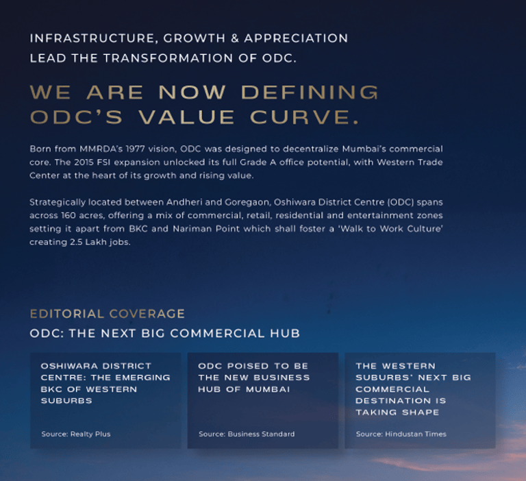 CRESCENT WTC JOGESHWARI WEST, CRESCENT WTC OSHIWARA JOGESHWARI WEST, CRESCENT, COMMERCIAL PROJECT, OSHIWARA, SV ROAD