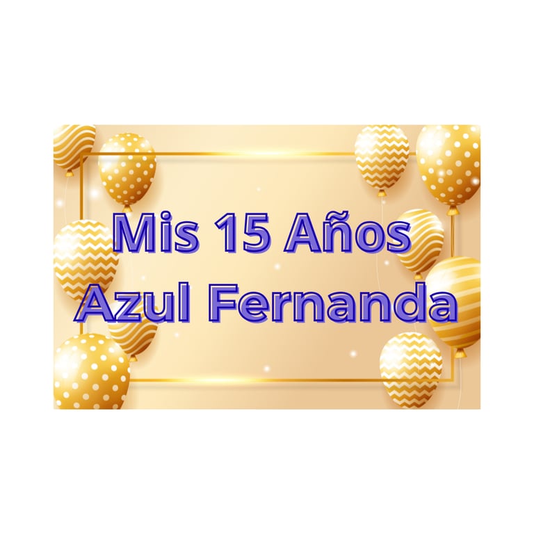 Invitación 15 años AZUL FERNANDA logo
