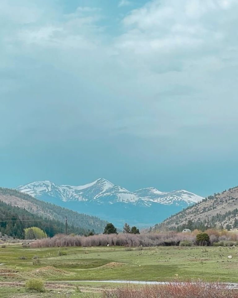 camping with mountain views