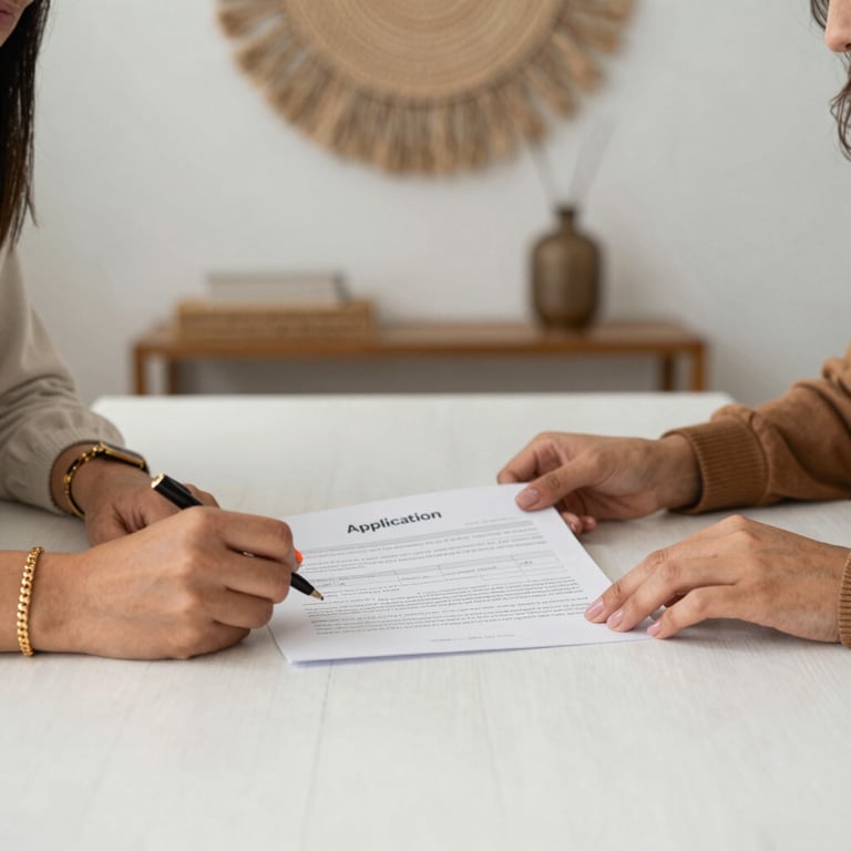 Close-up of hands reviewing a strengths and potential analysis report together.