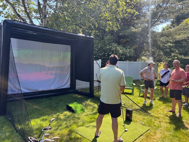 golf simulator graduation party rental in Western MA