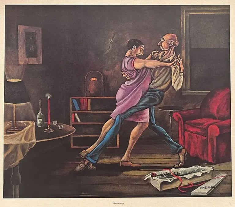 Gallery of Lovely Things: Enrie Barnes painting name Anniversary