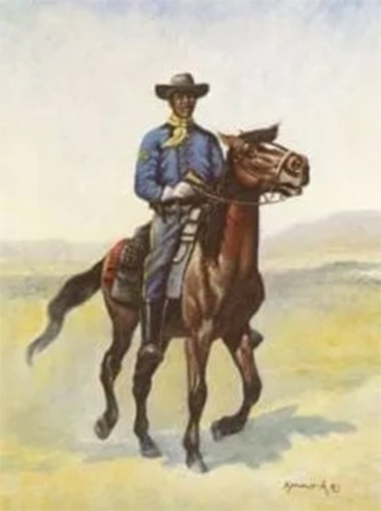 Gallery of Lovely Things: Hulis Mavruk painting name Buffalo Soldier