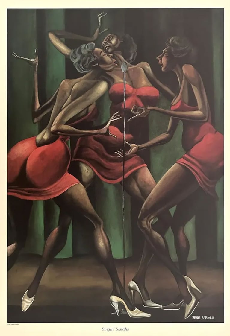 Gallery of Lovely Things: Enrie Barnes painting name Singin Sistahs