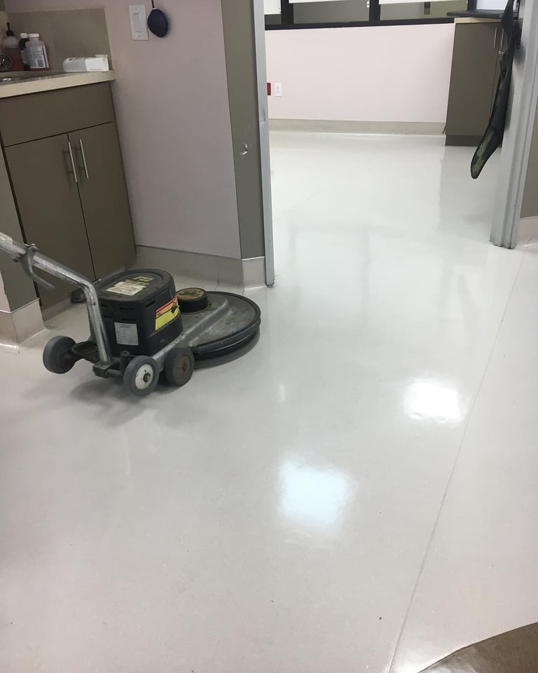 Floor buffing Surgical center