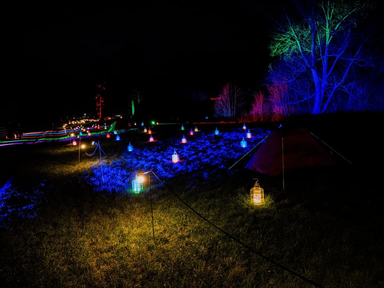Luminate  Lanterns at night