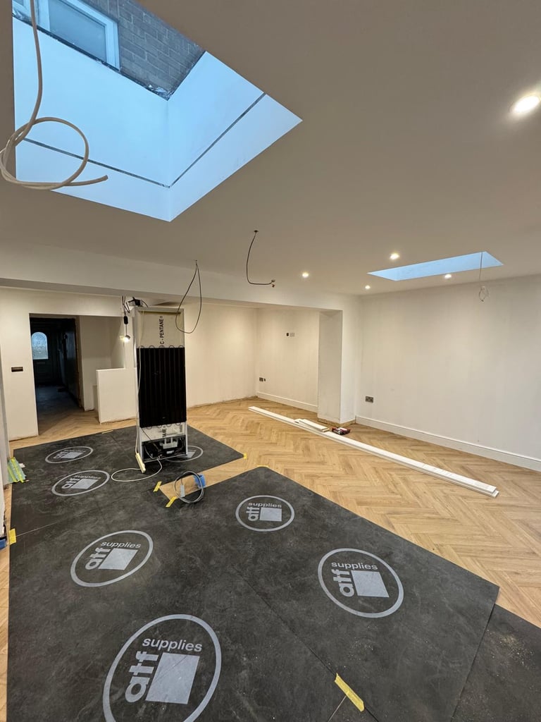 Kitchen diner extension project in progress