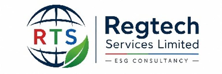 Regtech Services Limited 提供香港專業 ESG 顧問服務，包括 ESG 報告、碳排放盤查、HKEX 附錄 C 合規、GRI／ISSB 對照、物流 ESG 及中小企永續發展方案，協助企業提升競爭力及符合供應鏈要求。 logo