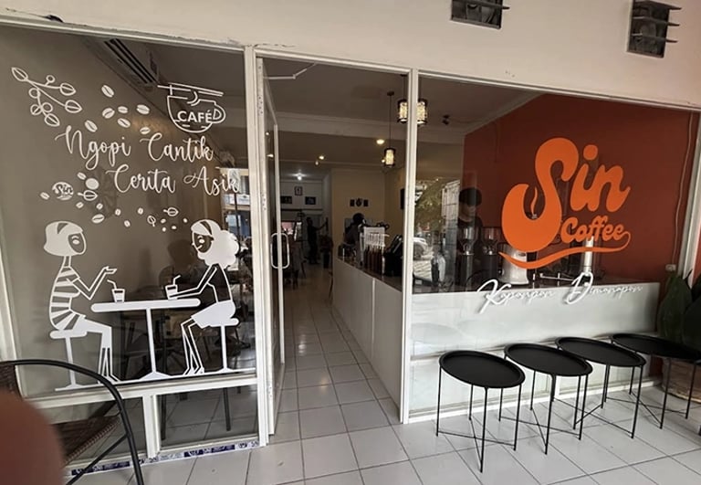 Salah satu mitra SIn Coffee di Jl Hasanudin kota Palu