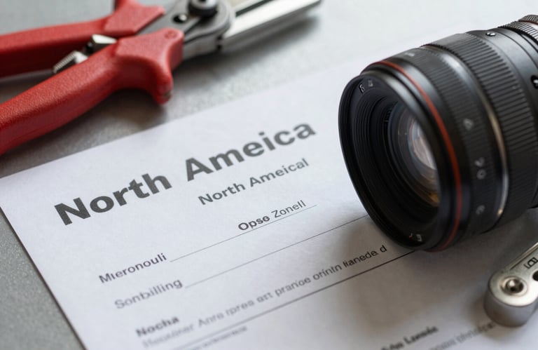 A close-up photo of professional certifications and measuring tools on a silver surface, representing industry expertise and contractor readiness in North America.