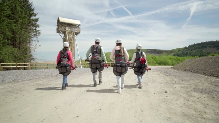 Zip World People Walking