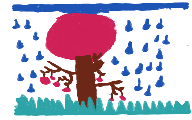 Die Zeichnung "Das schöne Wetter" von Tobias Eschenbeck.