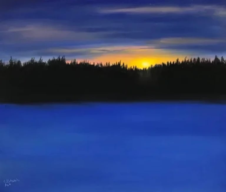 blue painting 